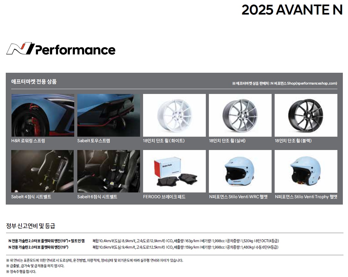아반떼 N 가격표 - 2024년 06월(2025년형) -4.jpg