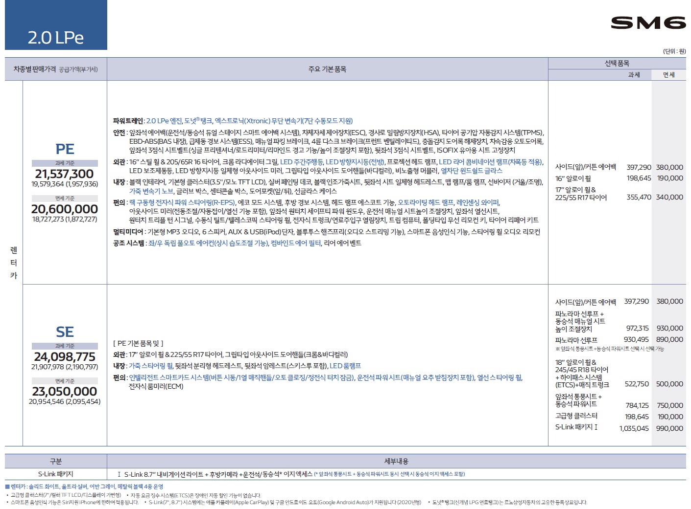 SM6 가격표 - 2020년형 (2019년 07월) -9.jpg