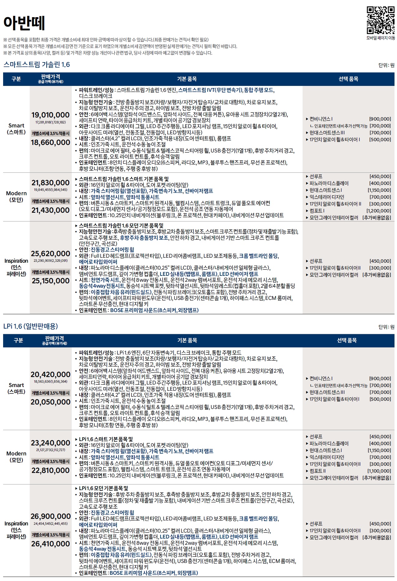 아반떼 가격표 - 2022년형 (2022년 03월) -1.jpg