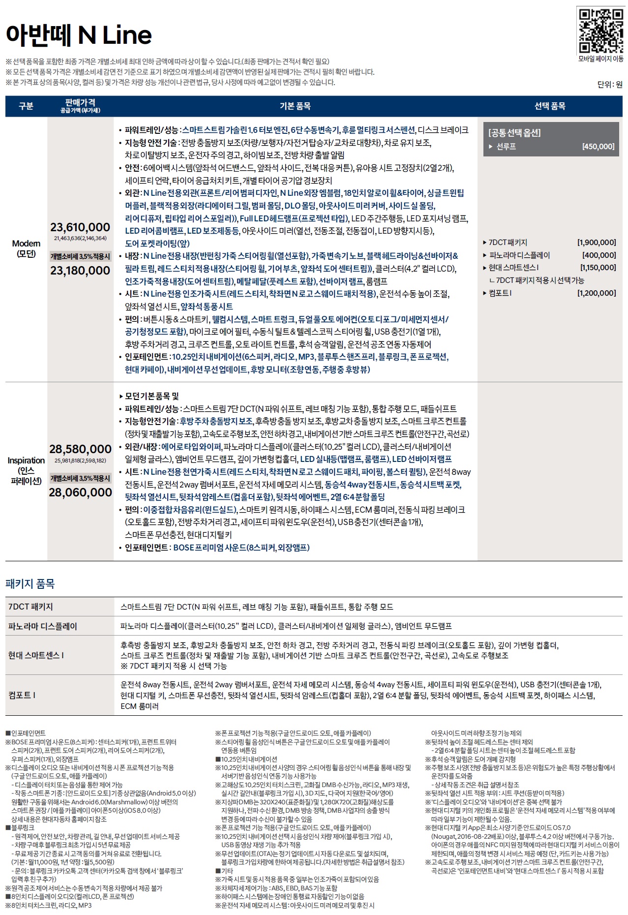 아반떼 N Line 가격표 - 2022년 03월 -1.jpg