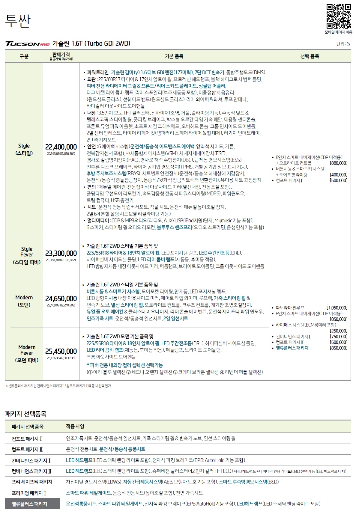 올뉴투싼ix 가격표 - 2016년 09월 -1.jpg