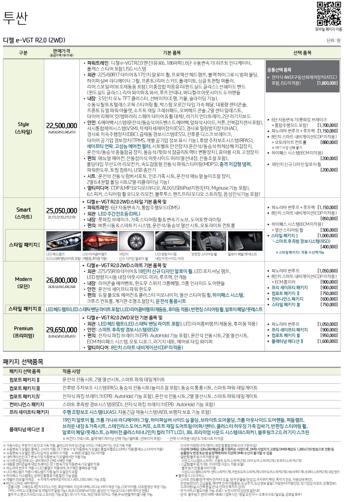 올뉴투싼 가격표 - 2017년형 (2017년 04월) -3.jpg